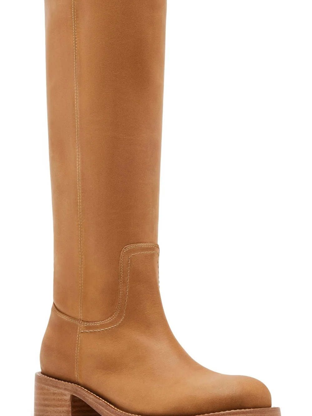 Steve Madden Tall Leather Riding Boot in Tan